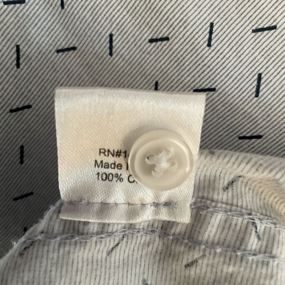 Men’s Native Code Blue Geometric Button Front Cotton Casual Shirt Long Sleeve XL - Picture 11 of 12